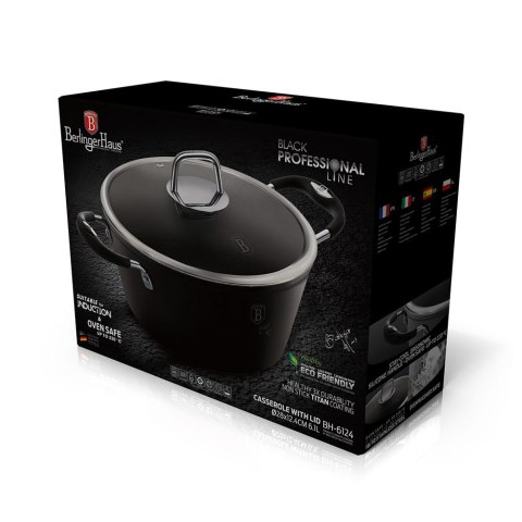 GARNEK TYTANOWY 28cm 6.1L BERLINGER HAUS BLACK PROFESSIONAL LINE BH-6124 GARNEK TYTANOWY 28cm 6.1L BERLINGER HAUS BLACK PROFESSIONAL LINE BH-6124