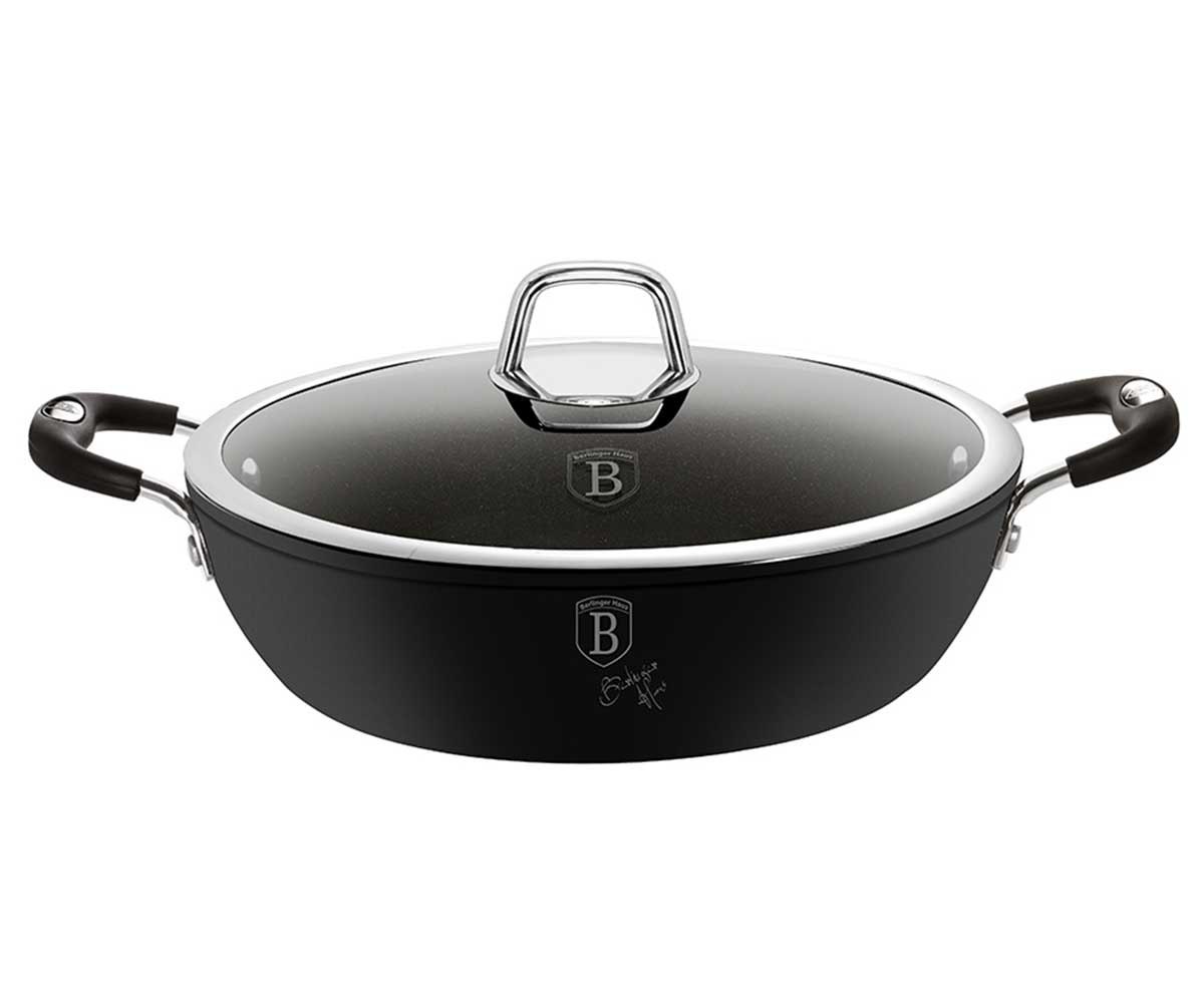 GARNEK TYTANOWY NISKI 28cm 3.8L BERLINGER HAUS BLACK PROFESSIONAL LINE BH-6125 GARNEK TYTANOWY NISKI 28cm 3.8L BERLINGER HAUS BLACK PROFESSIONAL LINE BH-6125