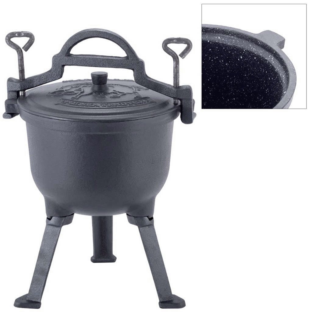 KOCIOŁEK ŻELIWNY 10L MARMUROWY EMALIOWANY KAMILLE KM-4802M KOCIOŁEK ŻELIWNY 10L MARMUROWY EMALIOWANY KAMILLE KM-4802M