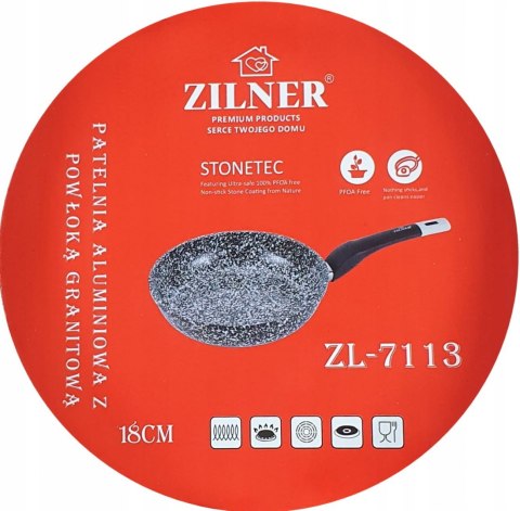 PATELNIA 18CM MARMUROWO-CERAMICZNA ZILNER ZL-7113 PATELNIA 18CM MARMUROWO-CERAMICZNA ZILNER ZL-7113