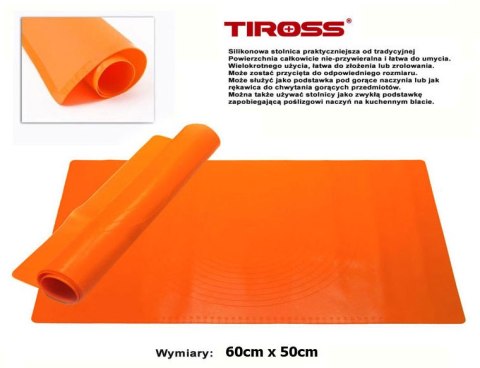 SILIKONOWA STOLNICA 60 x 50cm + WAŁEK TIROSS TS-396-8 SILIKONOWA STOLNICA 60 x 50cm + WAŁEK TIROSS TS-396-8