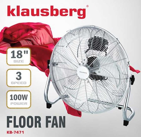 WENTYLATOR CYLKULATOR PODŁOGOWY 45CM 100W KLAUSBERG KB-7471 WENTYLATOR CYLKULATOR PODŁOGOWY 45CM 100W KLAUSBERG KB-7471