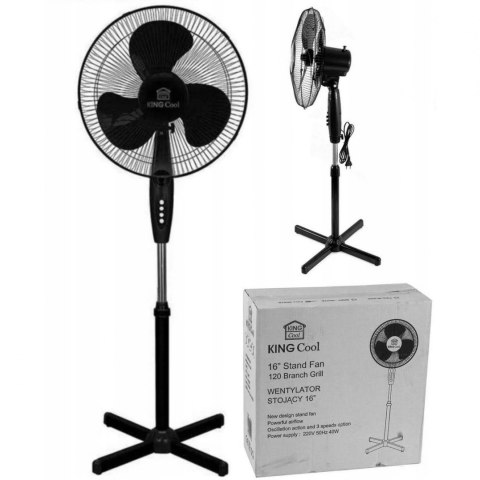 2 x WENTYLATOR PODŁOGOWY KINGCOOL 40cm 40W KC-2124 2 x WENTYLATOR PODŁOGOWY KINGCOOL 40cm 40W KC-2124