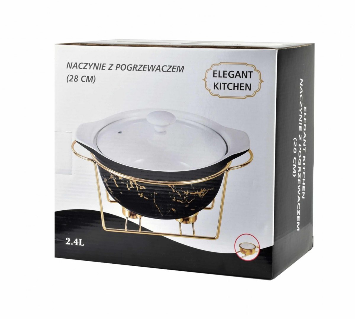CERAMICZNE NACZYNIE ŻAROODPORNE Z PODGRZEWACZEM 2.4L MARMUR MONDEX HTN9001 CERAMICZNE NACZYNIE ŻAROODPORNE Z PODGRZEWACZEM 2.4L MARMUR MONDEX HTN9001