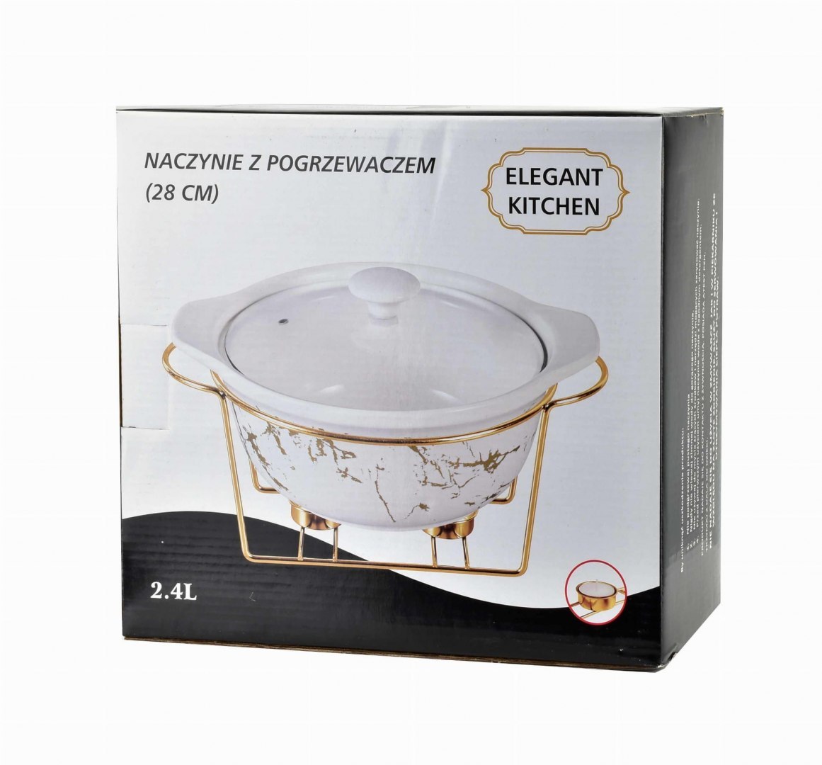 CERAMICZNE NACZYNIE ŻAROODPORNE Z PODGRZEWACZEM 2.4L MARMUR MONDEX HTN9018 CERAMICZNE NACZYNIE ŻAROODPORNE Z PODGRZEWACZEM 2.4L MARMUR MONDEX HTN9018