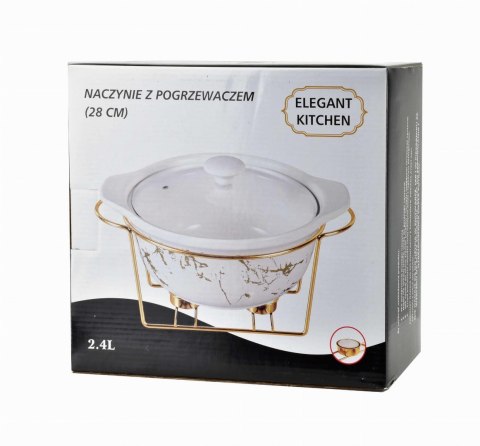 CERAMICZNE NACZYNIE ŻAROODPORNE Z PODGRZEWACZEM 2.4L MARMUR MONDEX HTN9018 CERAMICZNE NACZYNIE ŻAROODPORNE Z PODGRZEWACZEM 2.4L MARMUR MONDEX HTN9018
