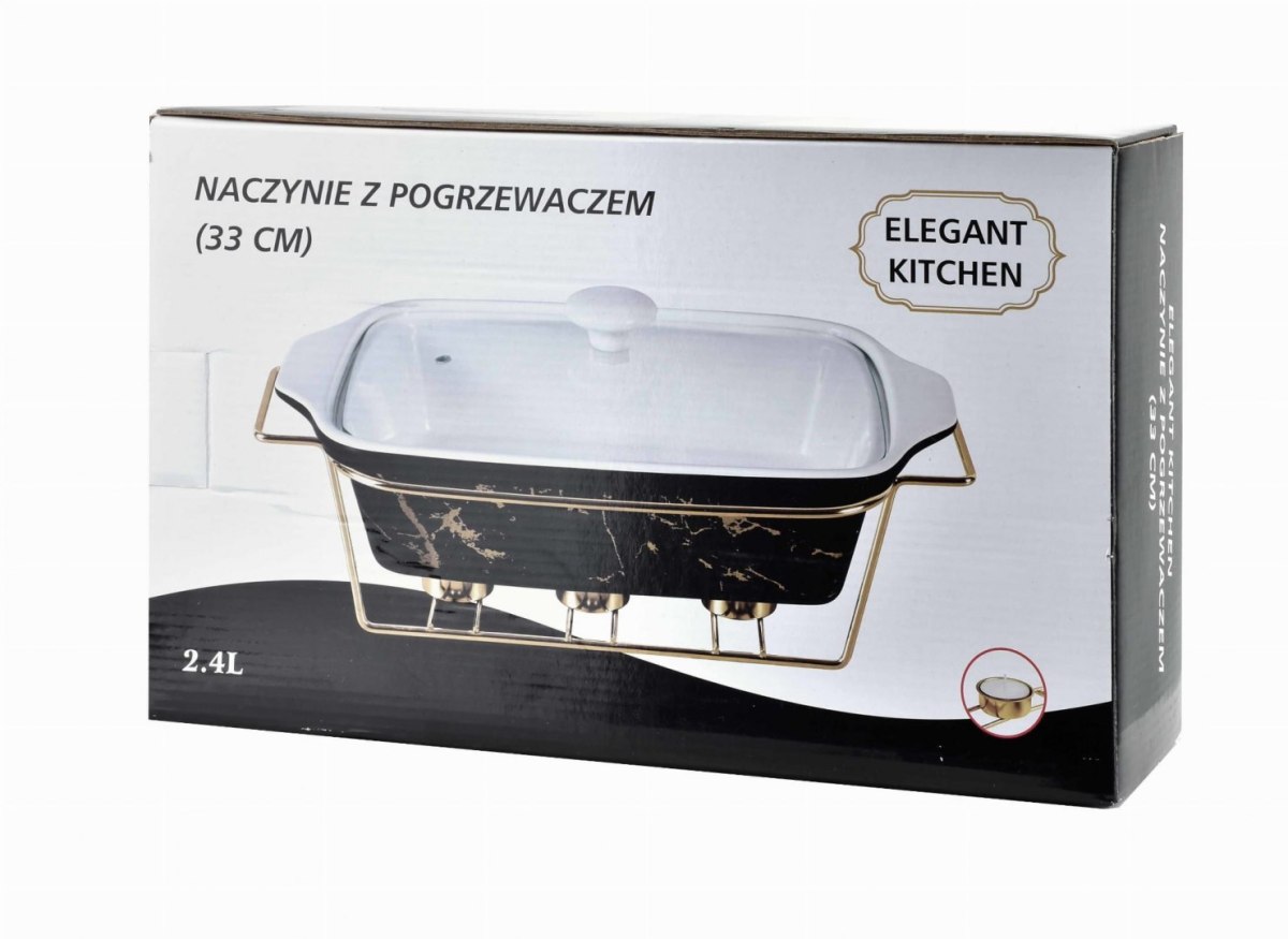 CERAMICZNE NACZYNIE ŻAROODPORNE Z PODGRZEWACZEM 34cm 2.4L MARMUR MONDEX HTN8967 CERAMICZNE NACZYNIE ŻAROODPORNE Z PODGRZEWACZEM 34cm 2.4L MARMUR MONDEX HTN8967