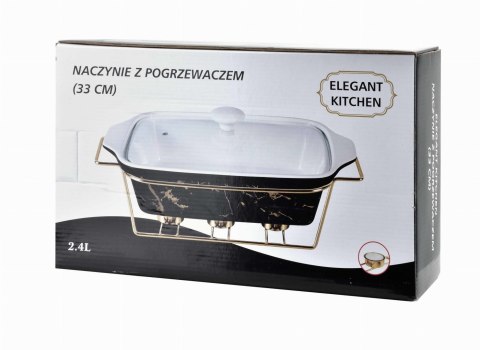 CERAMICZNE NACZYNIE ŻAROODPORNE Z PODGRZEWACZEM 34cm 2.4L MARMUR MONDEX HTN8967 CERAMICZNE NACZYNIE ŻAROODPORNE Z PODGRZEWACZEM 34cm 2.4L MARMUR MONDEX HTN8967