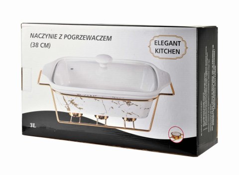CERAMICZNE NACZYNIE ŻAROODPORNE Z PODGRZEWACZEM 38.5cm 3.0L MARMUR MONDEX HTN8950 CERAMICZNE NACZYNIE ŻAROODPORNE Z PODGRZEWACZEM 38.5cm 3.0L MARMUR MONDEX HTN8950