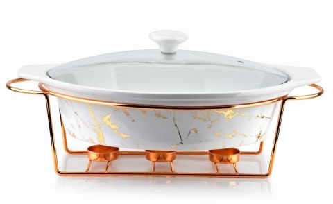 CERAMICZNE NACZYNIE ŻAROODPORNE Z PODGRZEWACZEM 38cm 2.6L MARMUR MONDEX HTN8998 CERAMICZNE NACZYNIE ŻAROODPORNE Z PODGRZEWACZEM 38cm 2.6L MARMUR MONDEX HTN8998