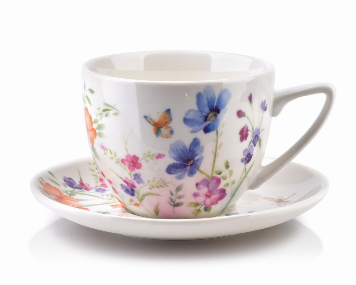 KOMPLET 6 FILIŻANEK PORCELANOWYCH ZE SPODKAMI 250ml AYLA MONDEX HTTC1851 KOMPLET 6 FILIŻANEK PORCELANOWYCH ZE SPODKAMI 250ml AYLA MONDEX HTTC1851