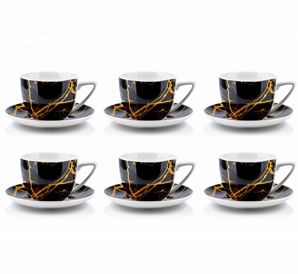 KOMPLET 6 FILIŻANEK PORCELANOWYCH ZE SPODKAMI 250ml AYLA MONDEX HTTC1868 KOMPLET 6 FILIŻANEK PORCELANOWYCH ZE SPODKAMI 250ml AYLA MONDEX HTTC1868