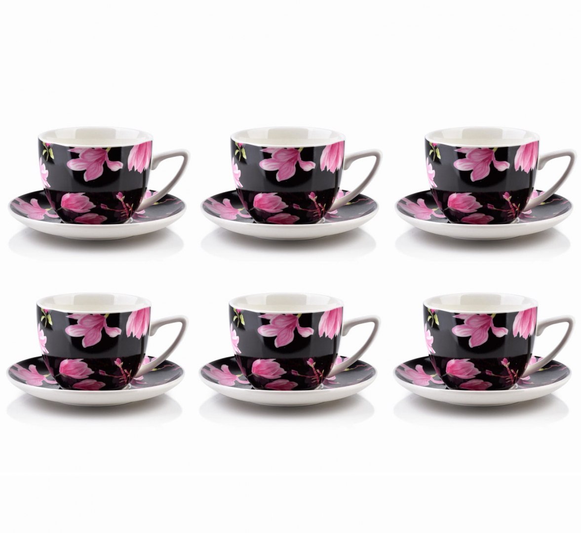 KOMPLET 6 FILIŻANEK PORCELANOWYCH ZE SPODKAMI 250ml AYLA MONDEX HTTC1875 KOMPLET 6 FILIŻANEK PORCELANOWYCH ZE SPODKAMI 250ml AYLA MONDEX HTTC1875