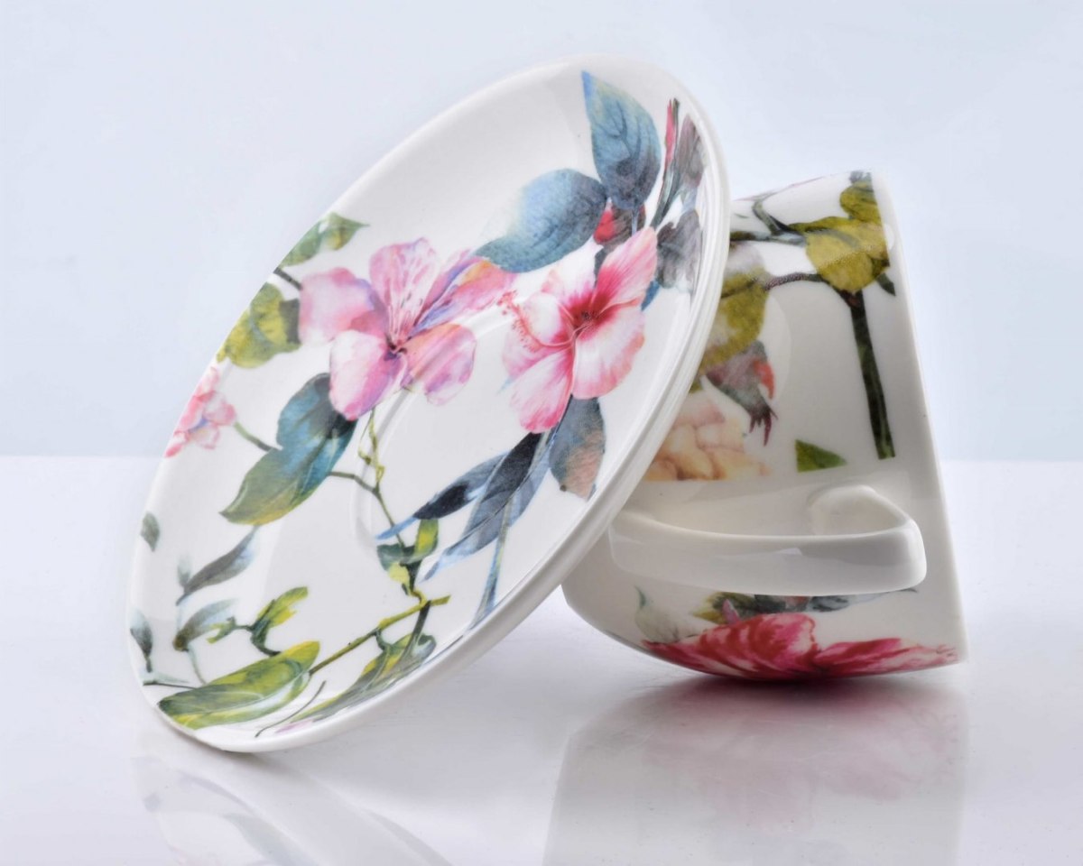 KOMPLET 6 FILIŻANEK PORCELANOWYCH ZE SPODKAMI 250ml AYLA MONDEX HTTC1882 KOMPLET 6 FILIŻANEK PORCELANOWYCH ZE SPODKAMI 250ml AYLA MONDEX HTTC1882