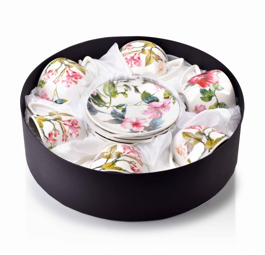 KOMPLET 6 FILIŻANEK PORCELANOWYCH ZE SPODKAMI 250ml AYLA MONDEX HTTC1882 KOMPLET 6 FILIŻANEK PORCELANOWYCH ZE SPODKAMI 250ml AYLA MONDEX HTTC1882