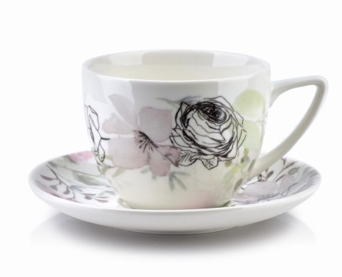 KOMPLET 6 FILIŻANEK PORCELANOWYCH ZE SPODKAMI 250ml AYLA MONDEX HTTC1899 KOMPLET 6 FILIŻANEK PORCELANOWYCH ZE SPODKAMI 250ml AYLA MONDEX HTTC1899