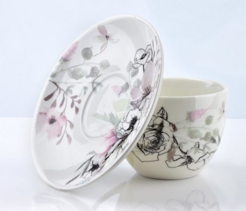 KOMPLET 6 FILIŻANEK PORCELANOWYCH ZE SPODKAMI 250ml AYLA MONDEX HTTC1899 KOMPLET 6 FILIŻANEK PORCELANOWYCH ZE SPODKAMI 250ml AYLA MONDEX HTTC1899