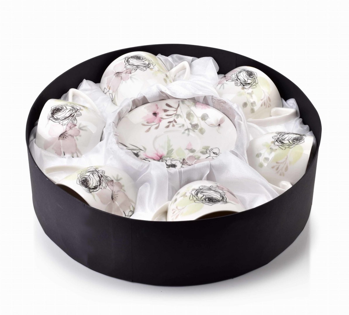 KOMPLET 6 FILIŻANEK PORCELANOWYCH ZE SPODKAMI 250ml AYLA MONDEX HTTC1899 KOMPLET 6 FILIŻANEK PORCELANOWYCH ZE SPODKAMI 250ml AYLA MONDEX HTTC1899