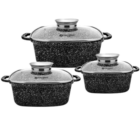 ZESTAW 3 BRYTFANN GARNKÓW 2,5 / 4,5 / 6.5L EDEL HOFF EH-7685 ZESTAW 3 BRYTFANN GARNKÓW 2,5 / 4,5 / 6.5L EDEL HOFF EH-7685