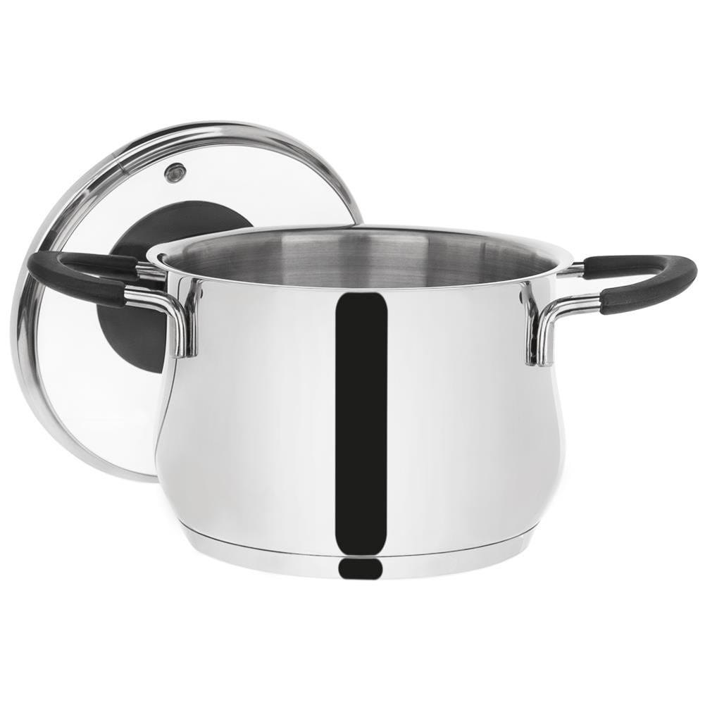 GARNEK STALOWY Z POKRYWKĄ 18/10 16cm 2.4L ORION DALIE 113168 GARNEK STALOWY Z POKRYWKĄ 18/10 16cm 2.4L ORION DALIE 113168