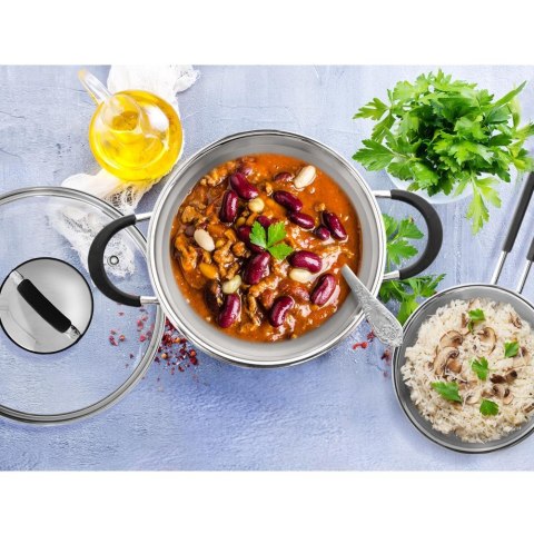 GARNEK STALOWY Z POKRYWKĄ 18/10 24cm 5.3L ORION DALIE 113176 GARNEK STALOWY Z POKRYWKĄ 18/10 24cm 5.3L ORION DALIE 113176