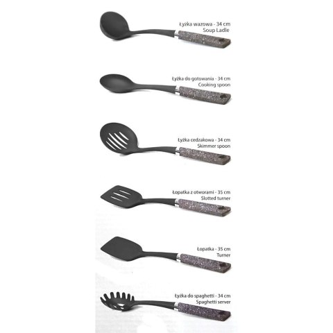 ZESTAW PRZYBORÓW KUCHENNYCH 7 EL. NYLON EDEL HOFF EH-8002-GU ZESTAW PRZYBORÓW KUCHENNYCH 7 EL. NYLON EDEL HOFF EH-8002-GU
