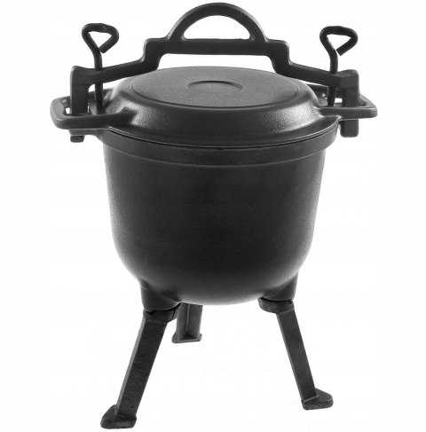 KOCIOŁEK ŻELIWNY MYŚLIWSKI 8L EMALIOWANY Z PATELNIĄ GRILLOWĄ ROSSNER MK-204 KOCIOŁEK ŻELIWNY MYŚLIWSKI 8L EMALIOWANY Z PATELNIĄ GRILLOWĄ ROSSNER MK-204