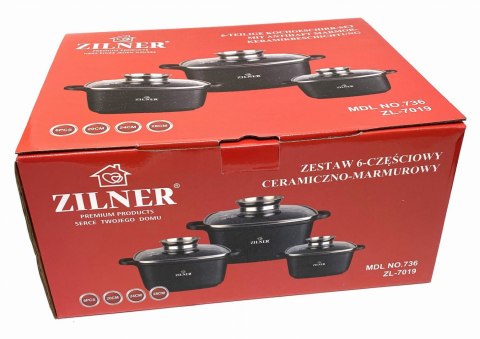 ZESTAW 3 BRYTFANN GARNKÓW KWADRATOWYCH 2,5 4,5 6.5L ZILNER ZL-7019 ZESTAW 3 BRYTFANN GARNKÓW KWADRATOWYCH 2,5 4,5 6.5L ZILNER ZL-7019