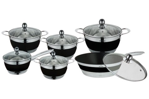 ZESTAW GARNKÓW ELEGANCE BLACK 12 EL. ZILNER ZL-8119 ZESTAW GARNKÓW ELEGANCE BLACK 12 EL. ZILNER ZL-8119