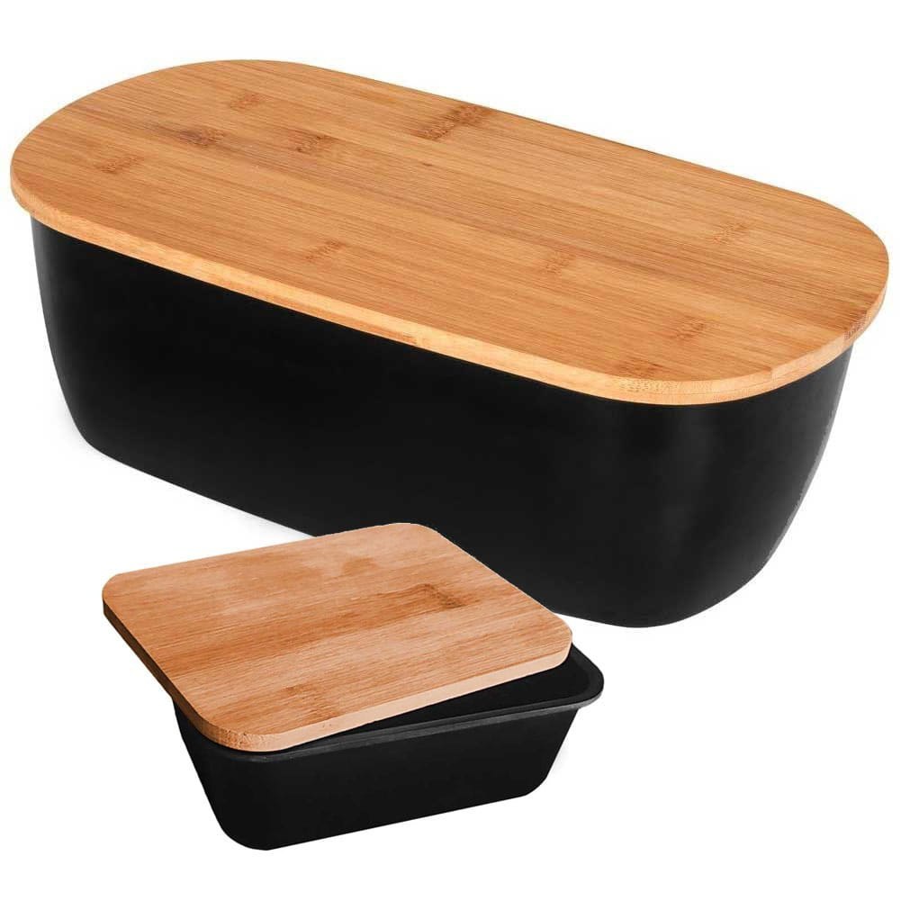 CHLEBAK MELAMINOWY Z DESKĄ + MASELNICZKA BRUNBESTE BB-1591 CHLEBAK MELAMINOWY Z DESKĄ + MASELNICZKA BRUNBESTE BB-1591