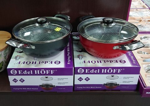 GARNEK Z KOSZYKIEM DO SMAŻENIA FRYTEK 4.0L 24cm EDEL HOFF EH-7708-RD GARNEK Z KOSZYKIEM DO SMAŻENIA FRYTEK 4.0L 24cm EDEL HOFF EH-7708-RD