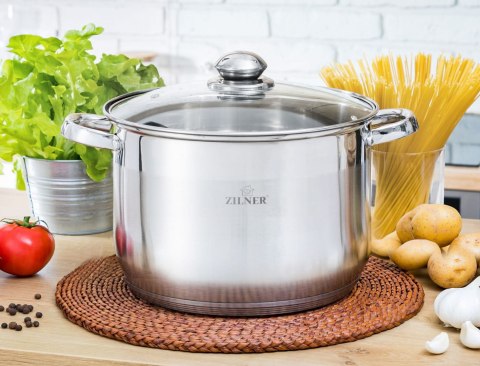 GARNEK STALOWY 10L 28cm DNO 5 WARSTWOWE ZILNER ZL-7309 / 9119 GARNEK STALOWY 10L 28cm DNO 5 WARSTWOWE ZILNER ZL-7309 / 9119