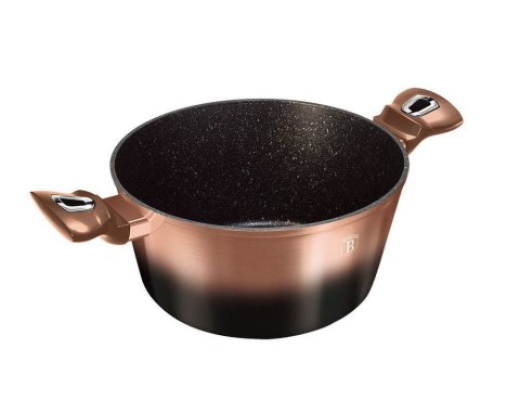 GARNEK Z POWŁOKĄ GRANITOWĄ 4.1L 24cm BERLINGER HAUS ROSE GOLD NOIR BH-1895 GARNEK Z POWŁOKĄ GRANITOWĄ 4.1L 24cm BERLINGER HAUS ROSE GOLD NOIR BH-1895