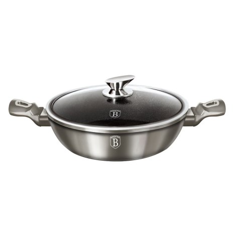WOK GARNEK Z POWŁOKĄ GRANITOWĄ 28cm 3.8L BERLINGER HAUS METALLIC LINE CARBON BH-1241-N WOK GARNEK Z POWŁOKĄ GRANITOWĄ 28cm 3.8L BERLINGER HAUS METALLIC LINE CARBON BH-1241-N