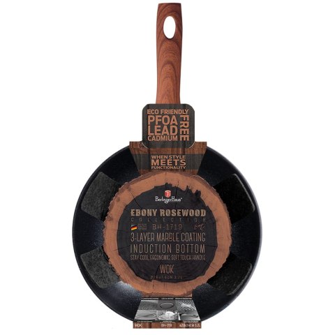 WOK Z POWŁOKĄ GRANITOWĄ 28cm 3.2L BERLINGER HAUS EBONY ROSEWOOD BH-1719 WOK Z POWŁOKĄ GRANITOWĄ 28cm 3.2L BERLINGER HAUS EBONY ROSEWOOD BH-1719
