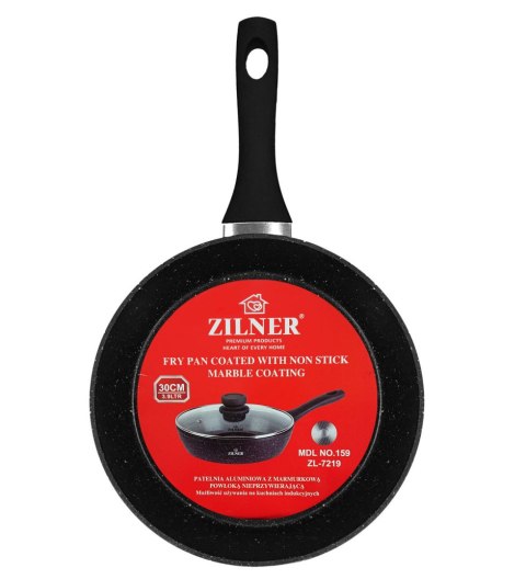 PATELNIA GŁĘBOKA 30CM 3.9L POWŁOKA MARMUROWA Z POKR. ZILNER ZL-7718 / 9219 PATELNIA GŁĘBOKA 30CM 3.9L POWŁOKA MARMUROWA Z POKR. ZILNER ZL-7718 / 9219