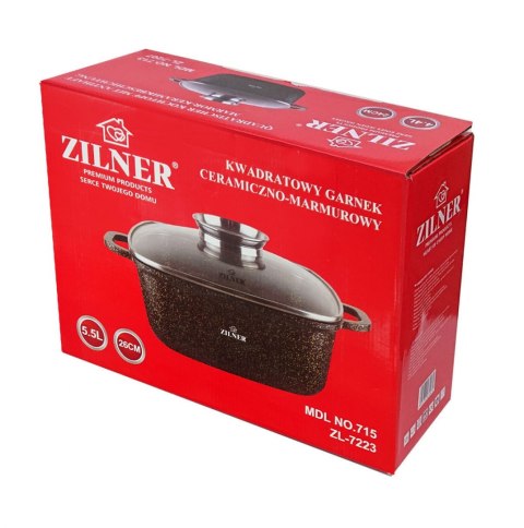 BRYTFANNA GARNEK MARMUROWO-CERAMICZNY 5.5L / 26cm ZILNER GOLD ZL-7223 BRYTFANNA GARNEK MARMUROWO-CERAMICZNY 5.5L / 26cm ZILNER GOLD ZL-7223