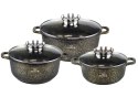 GARNKI MARMUROWO-CERAMICZNE 6 ELE. ZILNER GOLD ZL-7220