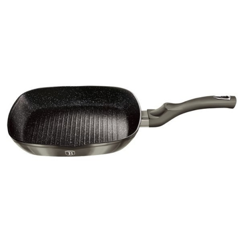PATELNIA GRANITOWA GRILL 28CM BERLINGER HAUS METALLIC LINE CARBON BH-1249 PATELNIA GRANITOWA GRILL 28CM BERLINGER HAUS METALLIC LINE CARBON BH-1249
