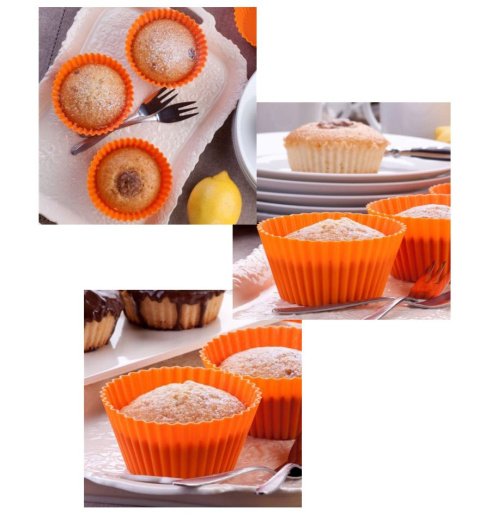 SILIKONOWE FOREMKI DO MUFFINEK ø9cm ZESTAW x6 TS-399 SILIKONOWE FOREMKI DO MUFFINEK ø9cm ZESTAW x6 TS-399