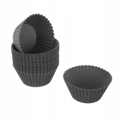 SILIKONOWE FOREMKI NA MUFFINKI 12 SZTUK SZARE BRUNBESTE BB-1516 SILIKONOWE FOREMKI NA MUFFINKI 12 SZTUK SZARE BRUNBESTE BB-1516