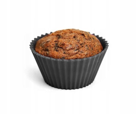 SILIKONOWE FOREMKI NA MUFFINKI 12 SZTUK SZARE BRUNBESTE BB-1516 SILIKONOWE FOREMKI NA MUFFINKI 12 SZTUK SZARE BRUNBESTE BB-1516