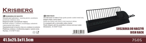 SUSZARKA DO NACZYŃ 41.5x25.5x11.5cm BRUNBESTE BB-1485 / 7505 SUSZARKA DO NACZYŃ 41.5x25.5x11.5cm BRUNBESTE BB-1485 / 7505