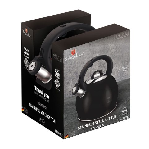 CZAJNIK STALOWY 3.0L BERLINGER HAUS SHINY BLACK BH-6832N CZAJNIK STALOWY 3.0L BERLINGER HAUS SHINY BLACK BH-6832N