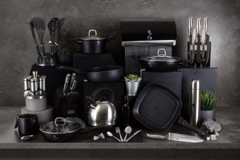 GARNEK PŁASKI 3.8L 28CM BERLINGER HAUS BLACK SILVER BH-1850 GARNEK PŁASKI 3.8L 28CM BERLINGER HAUS BLACK SILVER BH-1850