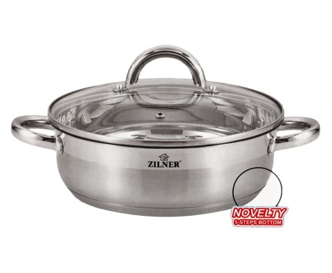 GARNEK STAL.NIERDZ. PŁASKI 2.6L 22CM ZILNER ZL-7402