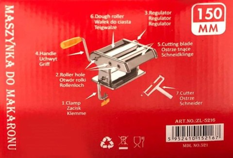 MASZYNKA 2 W 1 DO CIASTA i MAKARONU ZILNER ZL-5216 MASZYNKA 2 W 1 DO CIASTA i MAKARONU ZILNER ZL-5216