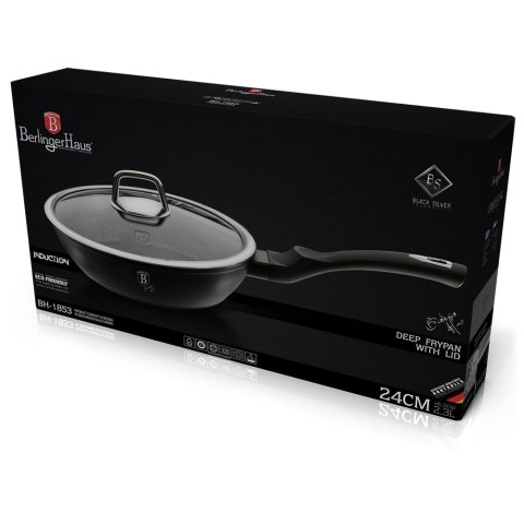 PATELNIA GŁĘBOKA GRANITOWA 24CM BERLINGER HAUS BLACK SILVER BH-1853 PATELNIA GŁĘBOKA GRANITOWA 24CM BERLINGER HAUS BLACK SILVER BH-1853