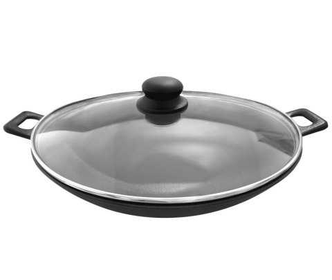 WOK ŻELIWNY z POKRYWĄ 31cm KRISBERG KS-2561 WOK ŻELIWNY z POKRYWĄ 31cm KRISBERG KS-2561