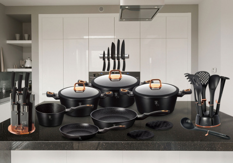 ZESTAW 2 PATELNI GRANITOWYCH 22/26CM BERLINGER HAUS BLACK ROSE BH-1644-NF ZESTAW 2 PATELNI GRANITOWYCH 22/26CM BERLINGER HAUS BLACK ROSE BH-1644-NF